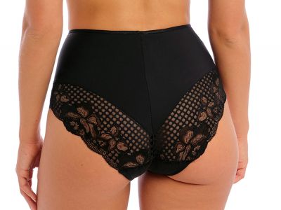 Fantasie Reflect High Waist Control Brief Black High waist brief with light tummy support XS-2XL FL101852-BLK