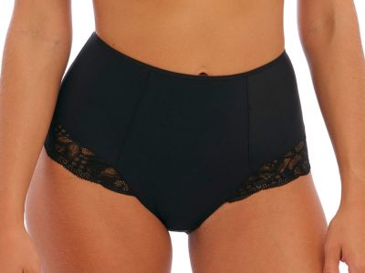 Fantasie Reflect High Waist Control Brief Black High waist brief with light tummy support XS-2XL FL101852-BLK