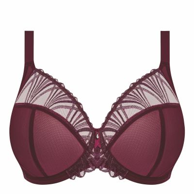Elomi Reja UW Plunge Bra - Fig Underwired, full cup plunge bra. 70-100, E-O EL303102-FIG