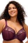 Elomi Reja UW Plunge Bra - Fig-thumb Underwired, full cup plunge bra. 70-100, E-O EL303102-FIG