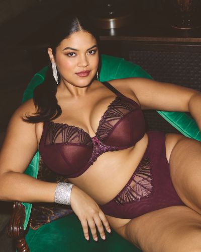 Elomi Reja Brazilian Brief - Fig Brazilian Brief to match your Reja bra. S/38 - 4XL/50 EL303155-FIG