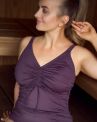 Plaisir Riviera NW Ruched Front Swimsuit - Nairobi Purple-thumb Swimsuit with built-in cups. 42-56, C-H T0069-27/NAI