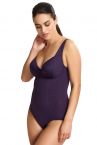 Panache Swimwear Riviero Swimsuit Aubergine-thumb Underwired swimsuit with luxurious jacquard fabric 70-90 E-K SW1330-AUB