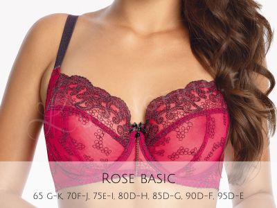 Gaia Lingerie Rose Soft Bra Raspberry Underwired, soft cup bra with side support 65-105, D-L BS-1115-MAL-S16/SMX16