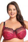 Gaia Lingerie Rose Soft Bra Raspberry-thumb Underwired, soft cup bra with side support 65-105, D-L BS-1115-MAL-S16/SMX16