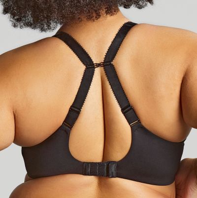 Sculptresse by Panache Roxie Plunge Bra Black Underwired, non-padded plunge bra. 75-105, D-M 9586-BLK