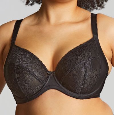 Sculptresse by Panache Roxie Plunge Bra Black Underwired, non-padded plunge bra. 75-105, D-M 9586-BLK