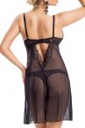 Nessa Roxy Babydoll Nightie Black-thumb  S / 36-38 - 5XL / 50-52 