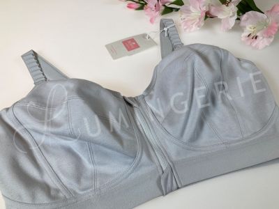 Royce Fearne Comfort Bra Light Grey Non-wired, unpadded full cup front fastening bra 70-95, E-H 1425-GREY