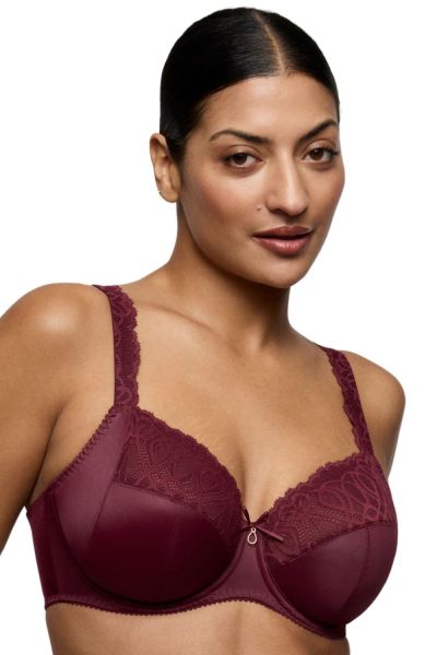 PrimaDonna Salerno UW Full Cup Bra - Evening Red Underwired, non-padded full cup bra with side support. 70-110, D-M 01635-30/35-EVR