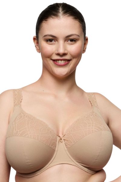 PrimaDonna Salerno UW Full Cup Bra - Candy Ginger Underwired, non-padded full cup bra with side support. 70-110, D-M 01635-30/35-CGI