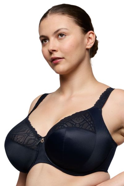 PrimaDonna Salerno UW Full Cup Bra Midnight Blue Underwired, non-padded full cup bra with side support. 70-110, D-M 01635-30/35-MID