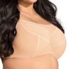 Nessa Salma UW Soft Crop Top Bra - Beige-thumb Underwired, unpadded soft cup balconnet with mesh crop top layer. 65-110, D-P SAL-555-BEZ