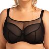 Nessa Salma UW Soft Crop Top Bra Black-thumb Underwired, unpadded soft cup balconnet with mesh crop top layer. 65-110, D-P SAL-555-CZA