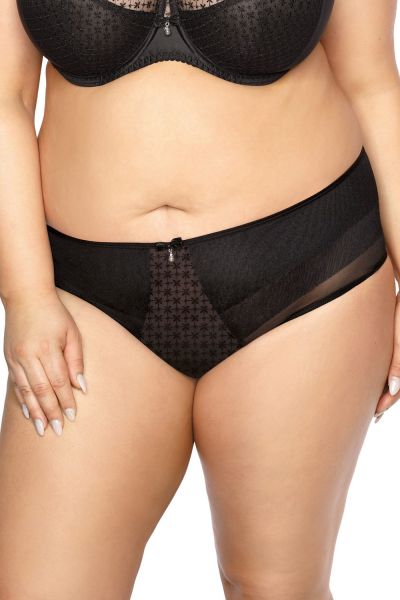 Gaia Lingerie Samira Briefs Black Midi brief with normal waist M/38 - 4XL/48 GFP-874-CZA