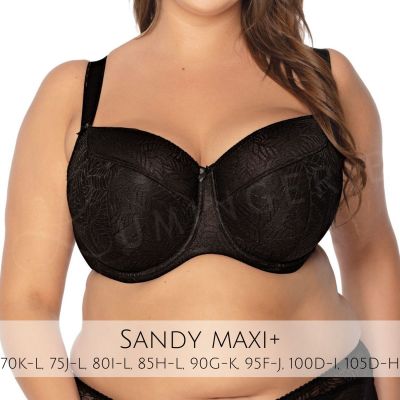 Gaia Lingerie Sandy Semi Soft Bra Black Underwired, semi soft bra 65-105, D-L BS-594-CZ2