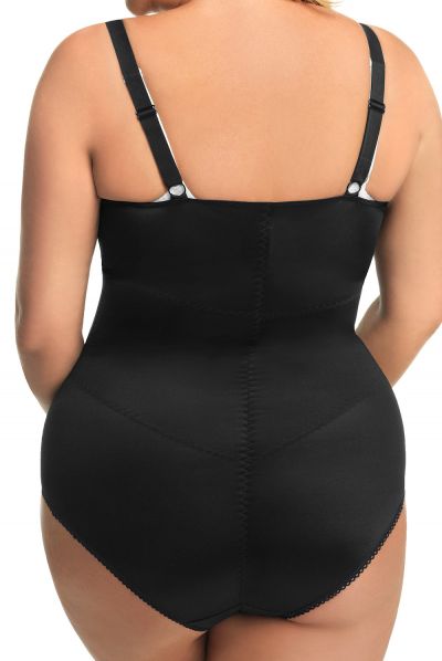 Gorsenia Sanremo Underbust Body Black Shaper body with adjustable straps S-4XL K148-CZA