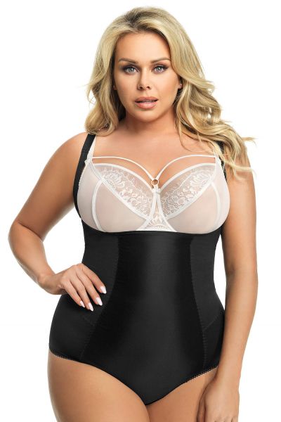 Gorsenia Sanremo Underbust Body Black Shaper body with adjustable straps S-4XL K148-CZA