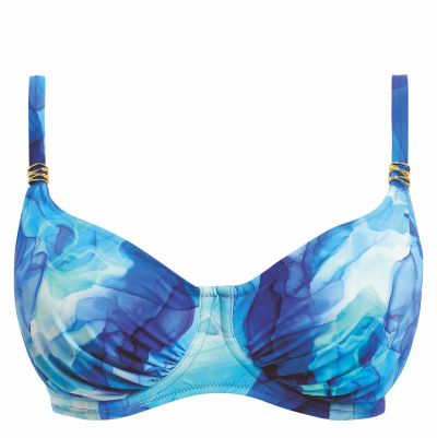 Fantasie Saunton Sands UW Full Cup Bikini Top Dazzling Blue Underwired, non-padded full cup bikini top. 70-100, D-M FS506001-DAZ