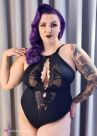 Scantilly by Curvy Kate Indulgence Lace Body Black Latte-thumb Nonwired lace body with adjustable straps to fit DD-HH cups S-2XL ST-010-704-BLK-LAE