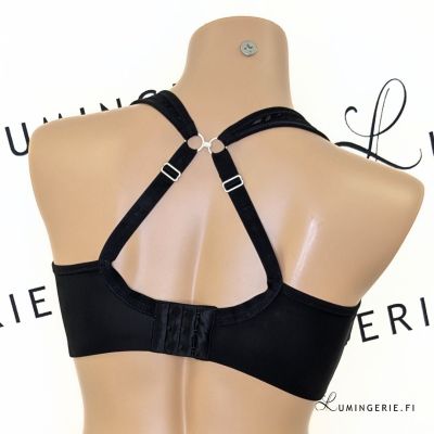 Sculptresse by Panache 9441B Activate UW Non-Padded Sports Bra Black Lace & Chalk Underwired, non-padded sports bra with racerback option. 75-105, D-O SCU-9441B-BLC