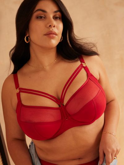 Sculptresse by Panache Dionne Full Cup Bra Fiery Red Underwired non-padded full cup bra 75-105, DD-K 9695-FID