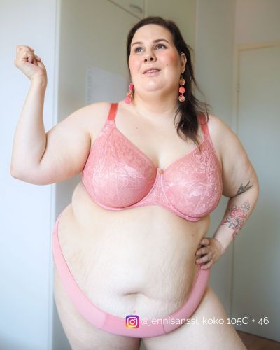 Sculptresse by Panache Dream UW Full Cup Bra Rose Pink Underwired non-padded full cup mesh and stretch lace bra. 75-105, E-O 10805-ROP
