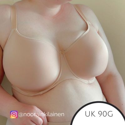 Sculptresse by Panache Elegance UW Moulded Spacer Bra Honey Underwired, moulded spacer bra 75-100, D-L 10401-HON