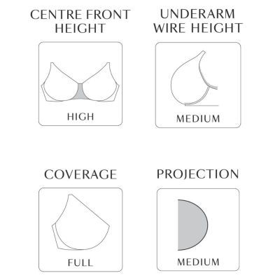 Sculptresse by Panache Amara UW Full Cup Bra - Plum Underwired non-padded full cup bra with stretch top cup. 75-105, E-O 11265-PLM