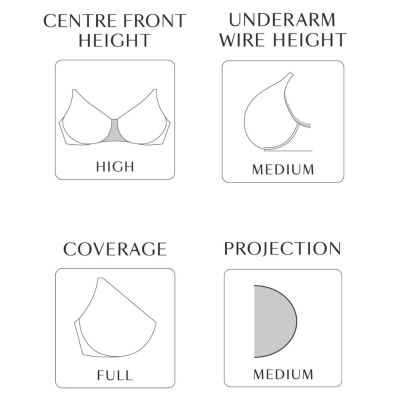 Sculptresse by Panache Amara UW Full Cup Bra - Black Underwired non-padded full cup bra. 75-105, E-O 11265-BLK