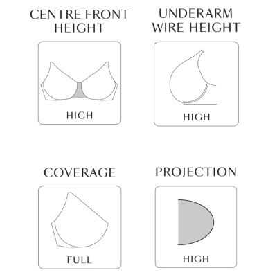 Sculptresse by Panache Bliss Full Cup Bra Noir Underwired non-padded full cup bra. 75-105, E-O 10685-NOIR