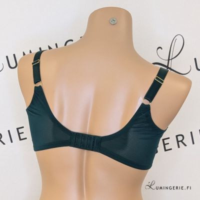 Sculptresse by Panache Josephine UW Full Cup Bra Forest Green Underwired non-padded full cup mesh tulle bra. 75-105, E-O 10855A-FOG