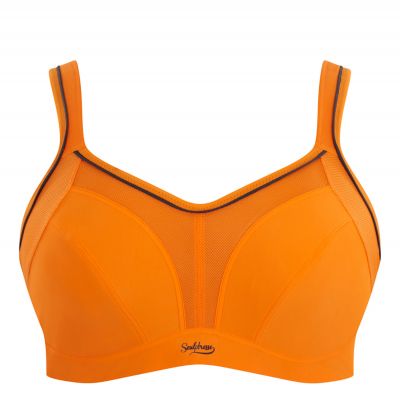 Sculptresse by Panache Sculptresse UW Non-Padded Sports Bra Mango Underwired, non-padded sports bra with racerback option 75-105, D-K SCU-9441-MAO