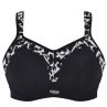 Sculptresse by Panache Sculptresse UW Non-Padded Sports Bra Monochrome-thumb Underwired, non-padded sports bra with racerback option. 75-105, D-K SCU-9441-MONO