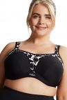 Sculptresse by Panache Sculptresse UW Non-Padded Sports Bra Monochrome-thumb Underwired, non-padded sports bra with racerback option. 75-105, D-K SCU-9441-MONO