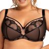 Nessa Selena Nouveau Soft UW Bra Black & Beige-thumb Underwired, unpadded soft cup balconnet with mesh and lace cups. 65-110, D-P SEN-500-B&B