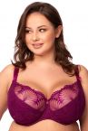 Nessa Selena Soft UW Bra Amaranth-thumb Underwired non-padded lace balconnet. 65-110, E-R N-500-AMA