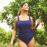 Panache Swimwear Serena UW Square Neck Swimsuit Azzurro Navy-thumb Underwired balcony swimsuit. 70-85, E-K SW1750A-AZZ