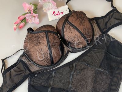 Ava Lingerie Serseia Full Cup Bra Black Underwired, padded full cup bra 65-100, D-L AV-1995-BLK