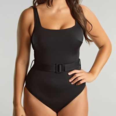 Panache Swimwear Signature UW Square Neck Swimsuit - Black Underwired swimsuit with hidden wires and smooth, moulded cups. 65-85, D-K SW1750B-BLK