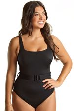 Signature UW Square Neck Swimsuit - Black