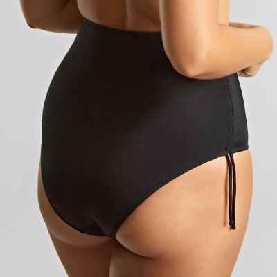 Panache Swimwear Signature Midi Gather Brief Black  34-46 SW2049-BLK