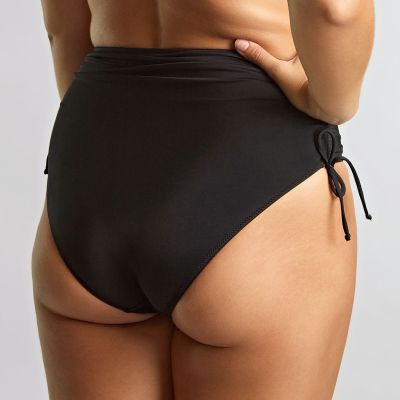 Panache Swimwear Signature Midi Gather Brief Black  34-46 SW2049-BLK