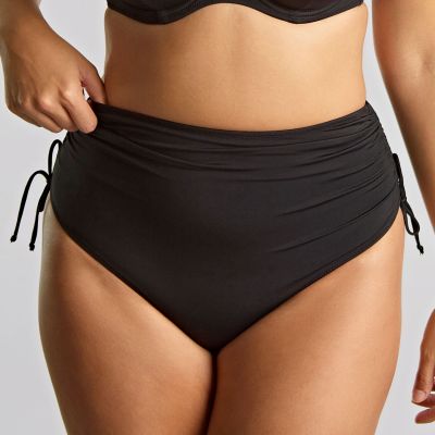 Panache Swimwear Signature Midi Gather Brief Black  34-46 SW2049-BLK