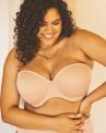 Elomi Smooth UW Strapless Multiway Bra - Sahara-thumb Underwired, moulded strapless bra with multiway straps. 70-100, E-M EL4300-SAH