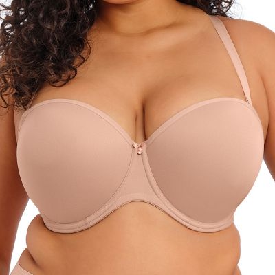 Elomi Smooth UW Strapless Multiway Bra - Sahara Underwired, moulded strapless bra with multiway straps. 70-100, E-M EL4300-SAH