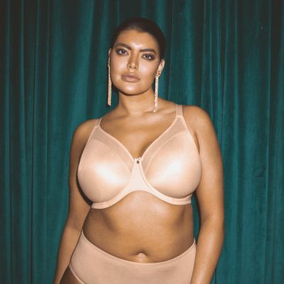 Elomi Smooth UW Non-Padded Moulded Bra Sahara Underwired, non-padded, moulded t-shirt bra. 70-110, E-M EL4301-SAH