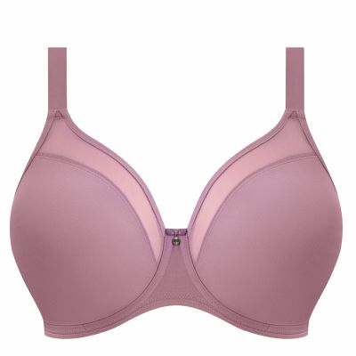 Elomi Smooth UW Non-Padded Moulded Bra - Heather Underwired, non-padded, moulded t-shirt bra. 70-110, E-M EL4301-HER
