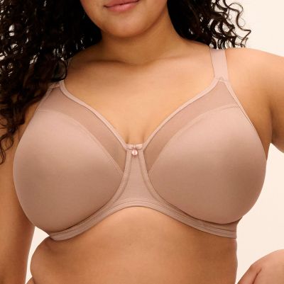 Elomi Smooth UW Non-Padded Moulded Bra - Sahara Underwired, non-padded, moulded t-shirt bra. 70-110, E-M EL4301-SAH