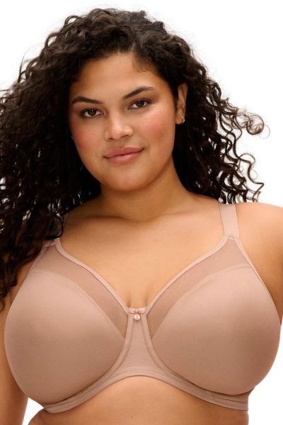 Elomi Smooth UW Non-Padded Moulded Bra - Sahara Underwired, non-padded, moulded t-shirt bra. 70-110, E-M EL4301-SAH
